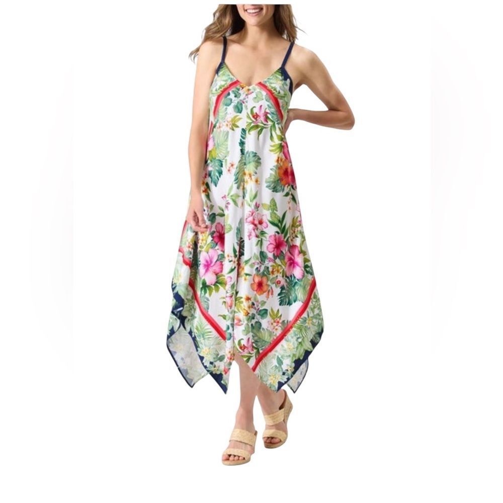 NWT TOMMY BAHAMA FLORA TALITHIA SCARF COVERUP DRESS WOMENS SIZE SMALL/MEDIUM - Picture 2 of 10